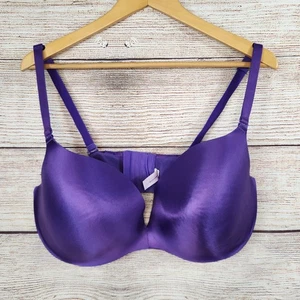 Cacique 42DDD Bra Purple Lightly Lined Full Coverage Underwire Back Closure - Picture 1 of 7