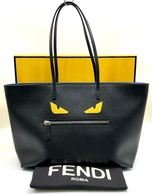 Authentic Fendi Monster Leather Black Tote Bag W/Box/Dustbag SKS020085 - Image 1 of 4