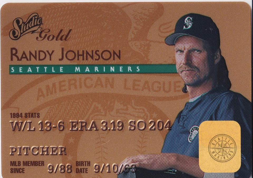 Randy Johnson - Studio Gold - 1995 Donruss - Image 1 of 2