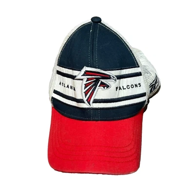 Boné masculino vintage Atlanta Falcons Snap Back preto NFL futebol Reebok anos 90 - Imagem 1 de 4