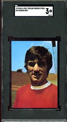 1970 Bea & Poly Verlags Stars #22 George Best England Manchester United SGC 3 en muy buena condición Foto 1 de 2