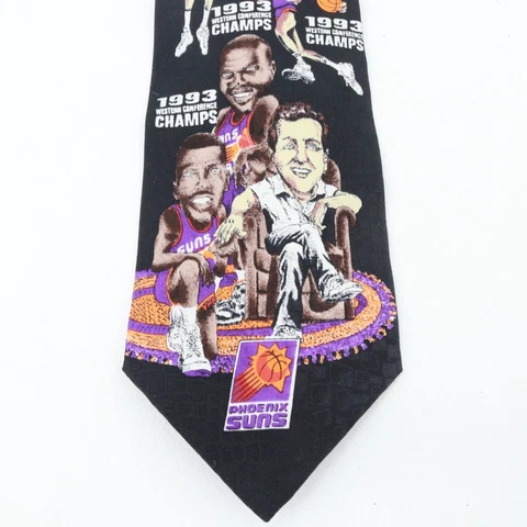 Vtg Win Lose Tie Men Silk NBA Finals 1993 Phoenix Suns Team Silk Basketball Cover