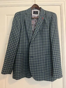 Taylor Byrd Gingham Check Mens Sport Coat 46L NWT - Picture 1 of 4