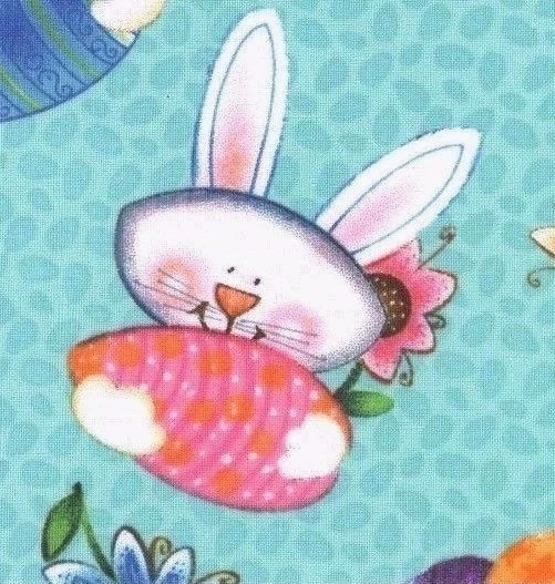 Conejito de Pascua Sensaciones 20 4" Tela Cuadrados Edredón Algodón Acolchado Decoración Vacacional Foto 1 de 1