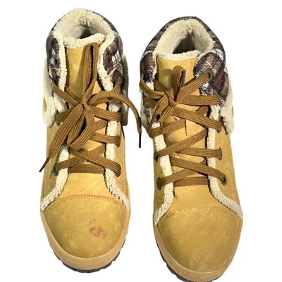 Botín Bumper para mujer con ribete de piel a cuadros beige talla 7 nuevo con defectos Foto 1 de 4