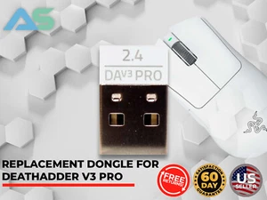 Genuine OEM Razer Deathadder V3 Pro USB Dongle 2.4GHz Receiver White - Picture 1 of 4