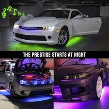 RGB LED Car Accessories Body Decorative Atmosphere Strip Lamp Lights W/ Remote