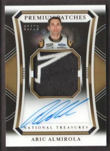 2021 National Treasures NASCAR Premium PATCH Midnight #PPMAA Aric Almirola 03/25
