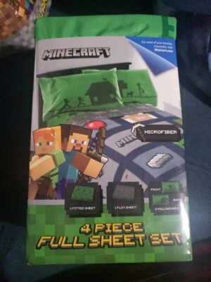 Juego de sábanas completas Minecraft 4 piezas NUEVO Foto 1 de 3