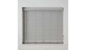 Habitat 25mm Faux Wooden Venetian Blind - Grey 90 x 160 cm - Picture 1 of 3