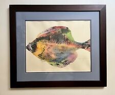 Original Vintage Gyotaku Fish Rubbing Print Signed by the Artist