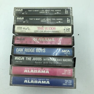 Country Cassette Tapes, Assorted Artist, Set Of 8, Lot 5 Alabama Judds Harris - Picture 1 of 10