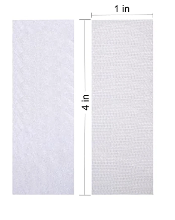 Velcro 15 Pcs Heavy Duty Hook and Loop Strip Adhesive Sticky Back Fastener WHITE