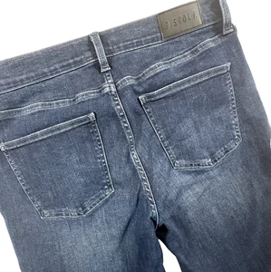 Pistola Mid-Rise Skinny Jeans Women's 31 Dark Wash Stretch - Picture 1 of 10
