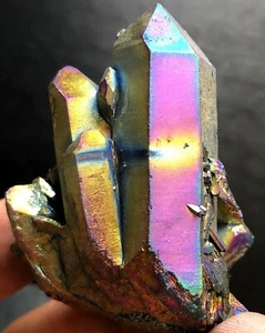 58g WOW! Rainbow Titanium plated Crystal Cluster, color-changing crystal  R446 - Picture 1 of 7