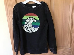 NWT Gymboree Boy Black Surf Sweatshirt Pullover Jacket - Picture 1 of 1