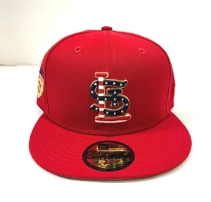 St. Louis Cardinals NE  MLB 2023 4th of July Fitted Hat~ Red - Picture 1 of 6