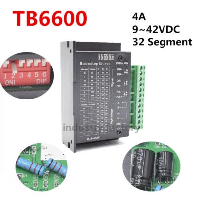 TB6600 Stepper Motor Driver Controller Single Axis 4A 9-42VDC Micro-Step CNC - Image 1 of 4