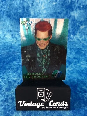 Batman Forever Metal # 5 of 8 Behold The Riddler SINGLE Chase Card by Fleer 1995 - Image 1 of 2