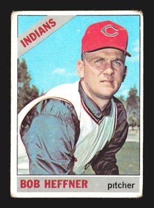 1966 Topps Vintage Baseball #432a Bob Heffner Green trees   Cleveland Indians