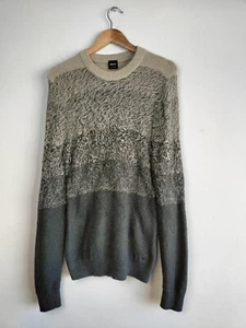 Hugo Boss Ombre Cotton & Wool Chunky Knit Long Sleeve Jumper - Men's Small - Picture 1 of 12