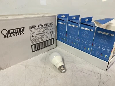 CASE OF 4 Feit Electric 9W LED WiFi Smart Bulb Alexa, Google, Siri 17176 - Image 1 of 4