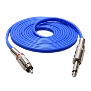 Neu blau 2,4 m 8 Fuß weiches Silikon Netzteil Cinch Kabel für Tattoomaschine - Bild 1 von 5