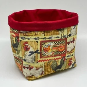 Cesta de tela hecha a mano/cesta de tela temática de granja decoración de granja - Imagen 1 de 3