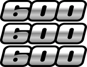 Quad ATV Black 600 Decals Stickers 4x4 Grizzly Graphics Sticker 4x2 Chrome SS - Picture 1 of 2