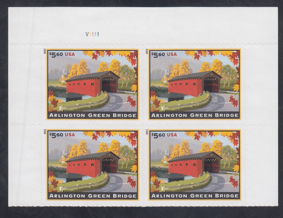 US Stamp #4738 2013 $5.60 Arlington Priority Mail VF NH Plate Block of 4 - Image 1 of 1