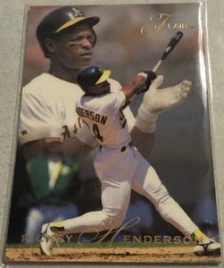 1993 Fleer Flair Baseball #260 Oakland A’s Rickey Henderson