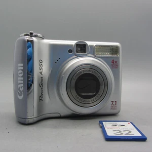 Canon Digital Camera PowerShot A550 7.1MP Silver Tested - Picture 1 of 9