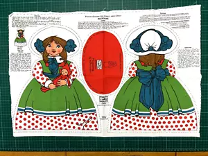 Vintage 1980s DEANS Rag Book Mignonne Doll Cut & Sew Fabric Panel 14" Dean - Picture 1 of 2
