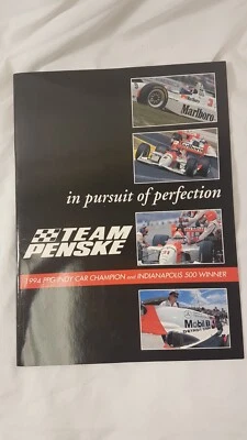 Emerson Fittipaldi Autografiado Indy 500 Ganador PROGRAMA EQUIPO PENKE 1994 Firmado Foto 1 de 4
