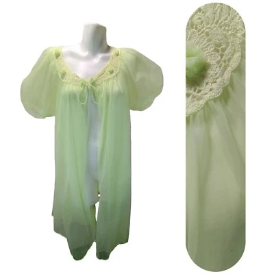 Camisola Gotham Gold Label Babydoll Feminina Verde Média Chiffon Rendada - Imagem 1 de 4
