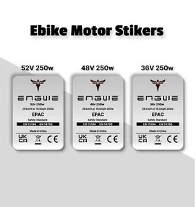 3x EPAC 250w 15.5mph Engwe EBike Legal Motor Silver Sticker Decal Bycicle - Picture 1 of 5