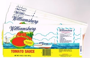 10 WHOLESALE VINTAGE CAN LABEL FEDERALSBURG MARYLAND CHESAPEAKE BAY WILLIAMSBURG - Picture 1 of 2