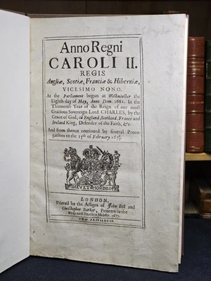 1677 King Charles II STATUTE OF FRAUDS Act Prevention of Frauds and Perjuries - Image 1 of 4