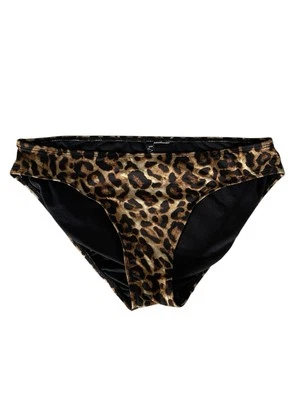 Parte inferior de bikini Ralph Lauren con estampado de leopardo - Talla L - Logo dorado RL - tiro medio  Foto 1 de 4