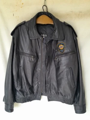 Vintage Fernandez Barcelona Bikers Jacket Mens Medium Dark Brown Leather - Image 1 of 4