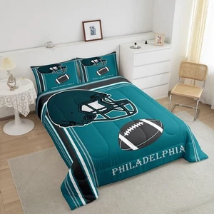 Philadelphia Eagles Queen Comforter Bedding Set 5 Piece Football set - Picture 1 of 3