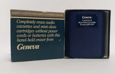 Винтажный 1986 Geneva QM-230 аудио кассеты мини-данные картридж ластик 16 поток - Изображение 1 из 4