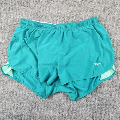 Pantalones Cortos Saucony Mujer Medianos Correr Secos Verde Azulado Gimnasio Activo Entrenamiento Correr Foto 1 de 4