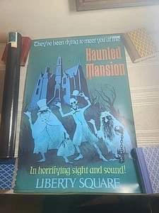 Haunted Mansion Poster Authentic Disney World Magic Kingdom Liberty Square 24x36 - Picture 1 of 10