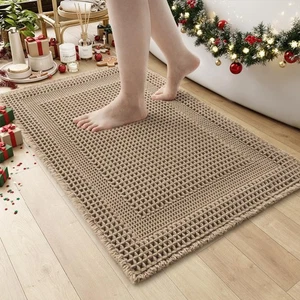 Alfombra de baño Waffle, alfombrillas de baño absorbentes para baño antideslizantes, lavables a máquina... - Imagen 1 de 7