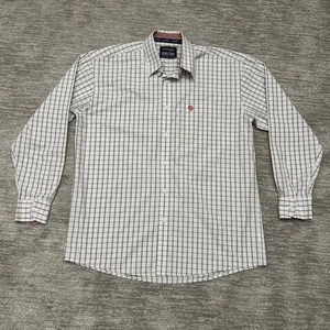Wrangler George Strait Shirt Mens XL White Plaid Western Button Up Long Sleeve - Picture 1 of 11