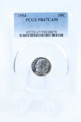 1954-P PCGS PR67CAM Roosevelt Dime Proof 10C - Image 1 of 2