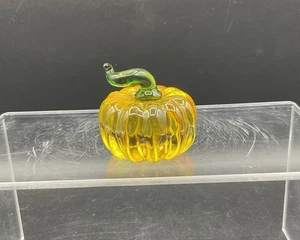 FIGURA DECORACIÓN OTOÑO CALABAZA PEQUEÑA CRISTAL ARTE - Imagen 1 de 6