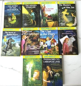 Vintage EUC 1987-1994 Druck Nancy Drew Bücher von Carolyn Keene 10er Set - Bild 1 von 9