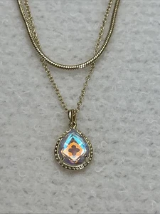 Collar Kendra Scott Doble Cadena En Caja Iridiscente - NUEVO - Imagen 1 de 7